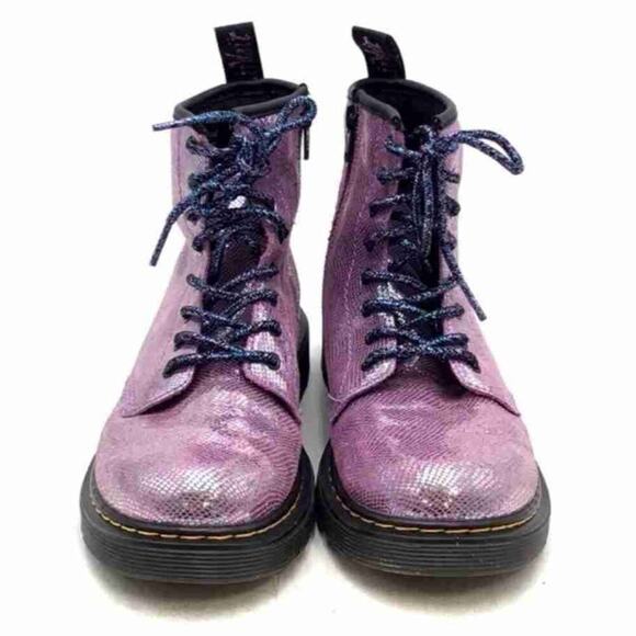 Dr. Martens 1460 Pascal Snake Metallic Purple Casual Boot - Picture 2 of 10